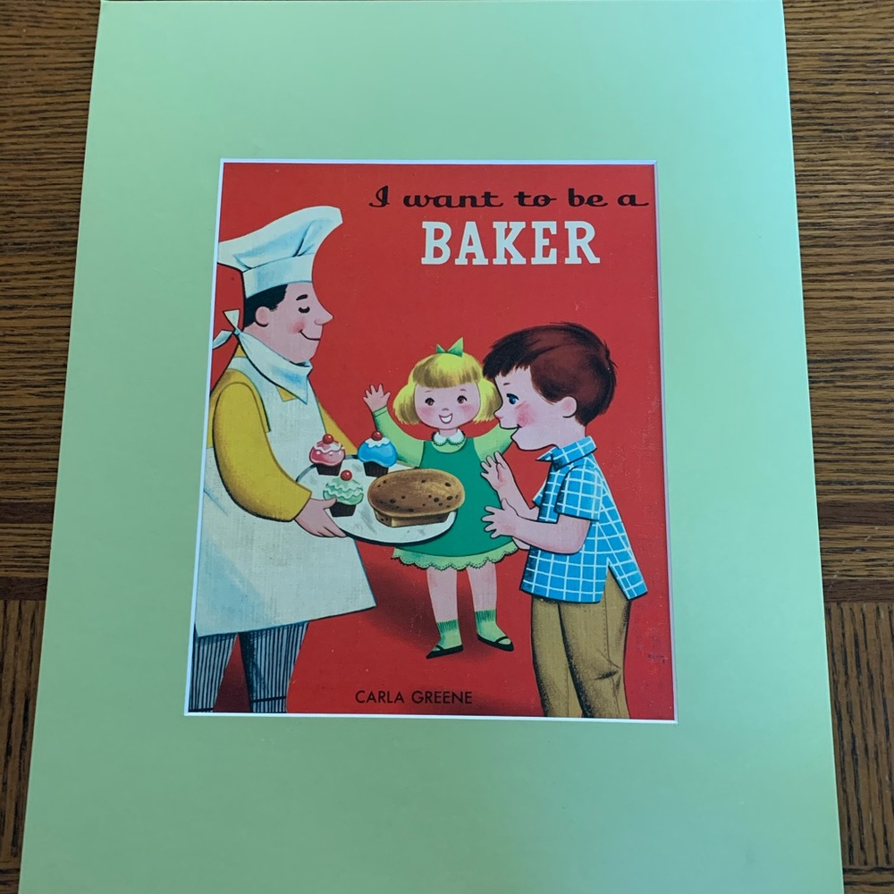 2/$40 Children’s book cover I want to be a Baker 1956